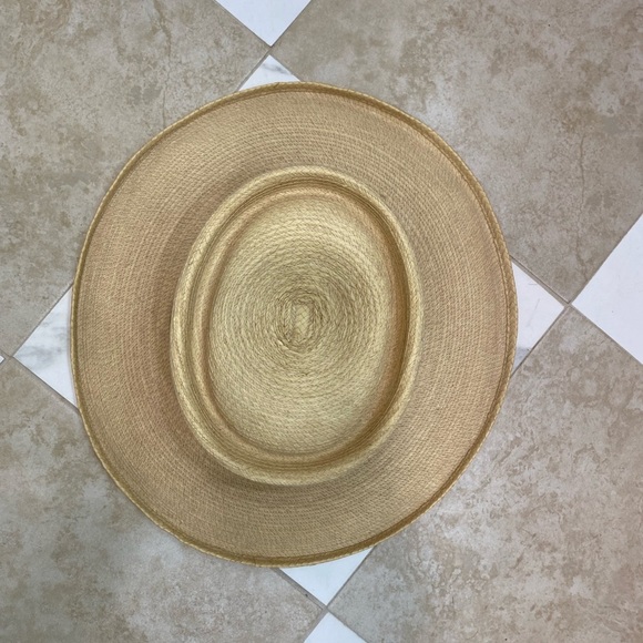 Maya Natural Straw Hat with Black Trim - Picture 3 of 5